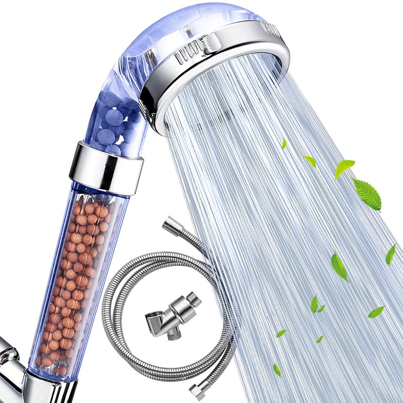 NosameÂ® Shower Head with Hose and Braket, Filter Filtration High Pressure Water Saving 3 Mode Function Spray Handheld Showerheads for Dry Skin & Hair - Image 1